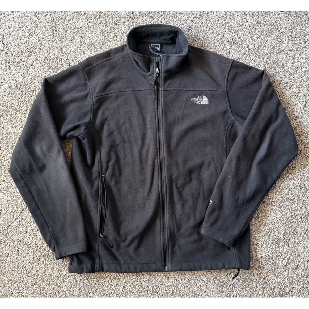 The North Face Windwall Jacket Mens XL Black Softshell Windbreaker Fleece Zip